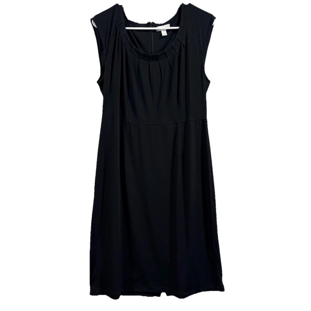 Sleeveless A-Line Dress Workwear Black Size 14 Minimalist